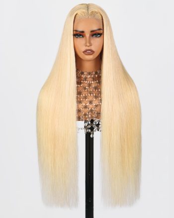 613 Lace Front Wig Human Hair 13x4 Ready to Go Glueless Wig 12A Hair Blonde Lace Front Wigs Human Hair 210% Density Straight Hair 613 HD Lace Frontal Wig(20inch, 613 13X4 Straight Wig)