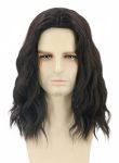 Men Wigs Black Short Curly Hair Funny Wigs for Man Halloween Costume Party Wig