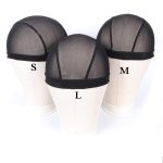Mesh Dome Caps For Wigs 6 Pcs Stretch Breathable Mesh Dome Wig Cap Spandex Black Wig Caps For Making Wigs (6 Pcs, Black, L)