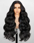6X5 Glueless Wigs Human Hair Pre Plucked Pre Cut 230% Density Closure Wigs Human hair 12A Loose Body Wave Wig Human Hair Pre Cut Lace Pre Plucked Bleached Knots (20inch)