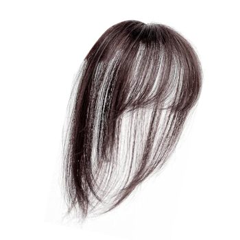 Mini Fringe French Bang Wig, Hair Toppers for Thinning Hair Women, Straight Clip in Forehead Topper Round 3D Toppers Hair Pieces Synthetic Fiber Hairpiece