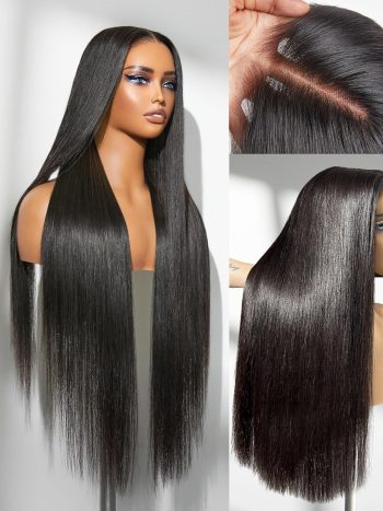 HAIR Straight 5x5 Lace Front Wigs Human Hair Glueless Wigs Human Hair Pre Plucked Pre Cut Long Black Wig Lace Closure Wigs Frontal Wigs Human Hair